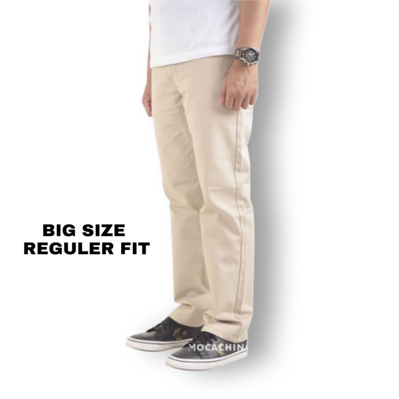 Wisdom Celana Chino Standar Straight Fit Big Size Original American Twill Non stretch - walker pants Premium