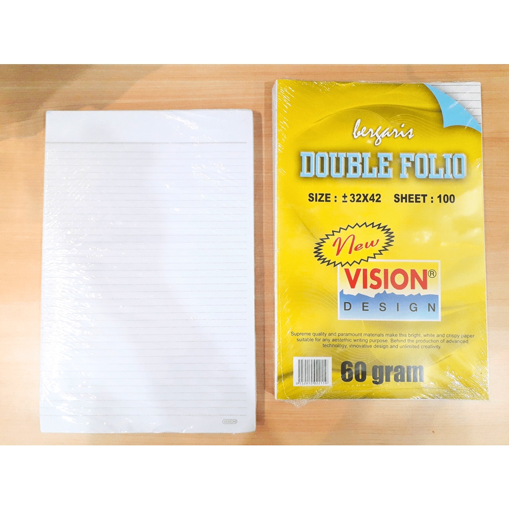 

Kertas Folio/Double Folio NEW VISION 100 Lembar (053072)