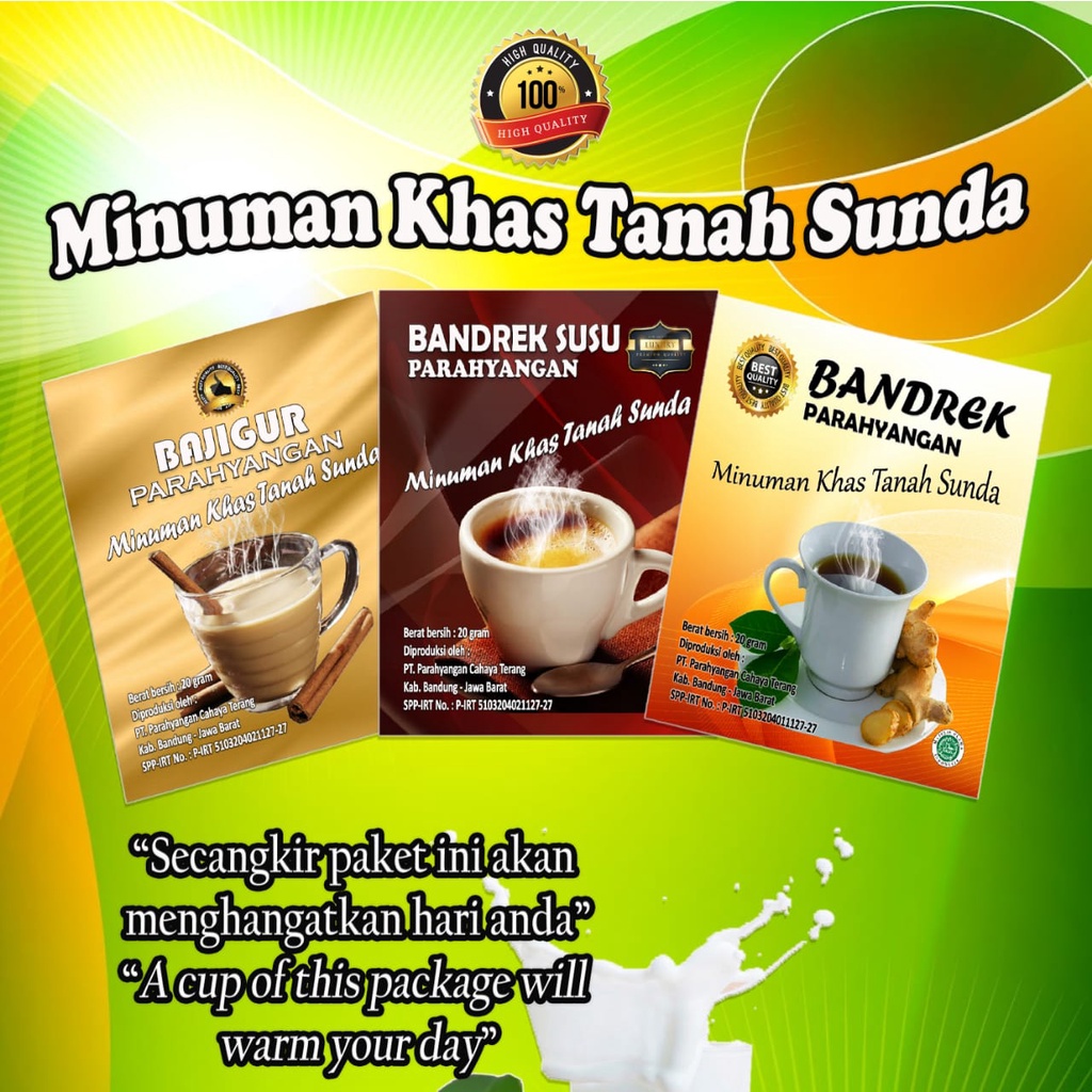 Jual 1 Dus isi 12 renteng / 120 sachet Bandrek Original Bajigur