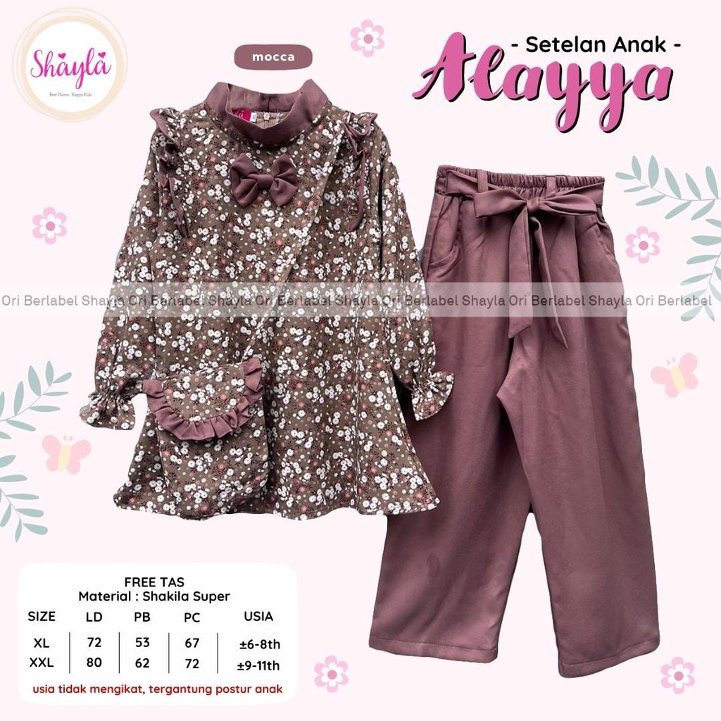[ORI 100% Shayla Kids]  SET TEEN KIDS 9-12TAHUN SET BAJU + TAS PAKAIAN ANAK REMAJA PEREMPUAN SETELAN