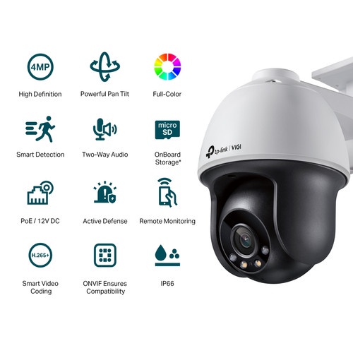 TP-LINK VIGI C540 4MP Outdoor Full-Color Pan Tilt Network Camera TP LINK