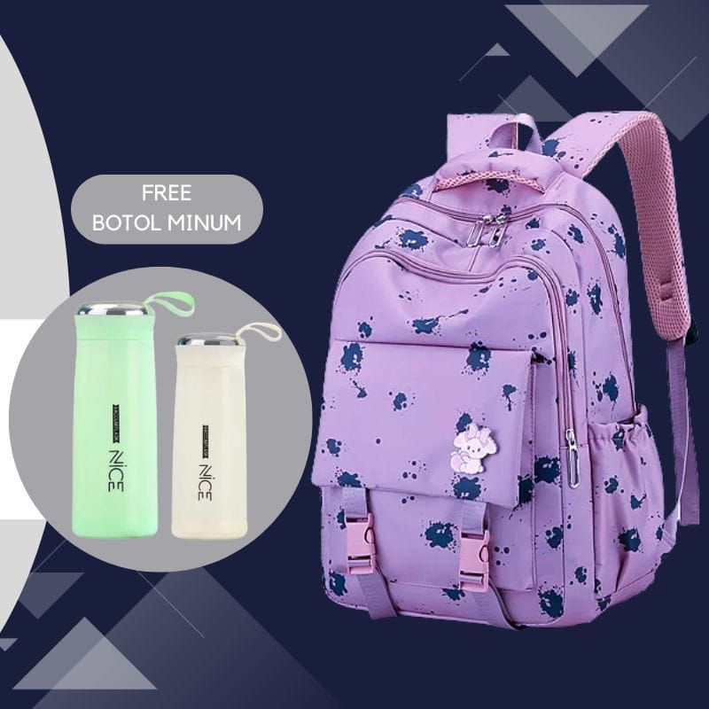 New Arrival Tas Ransel Anak Perempuan Sekolah SD Free Botol Minum