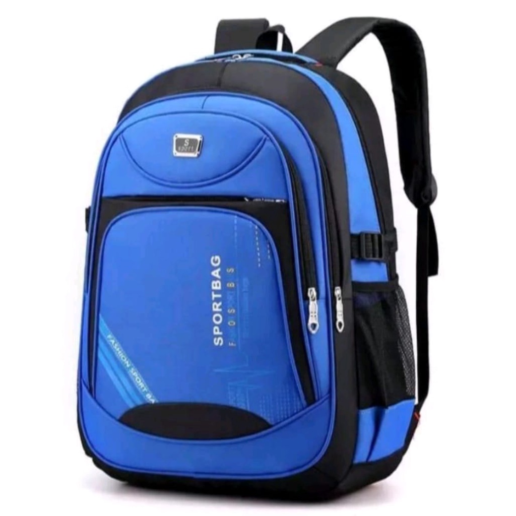 tas sekoolah anak smp sma dan sd jumbo - tas polosport anak ( bonus jam led )