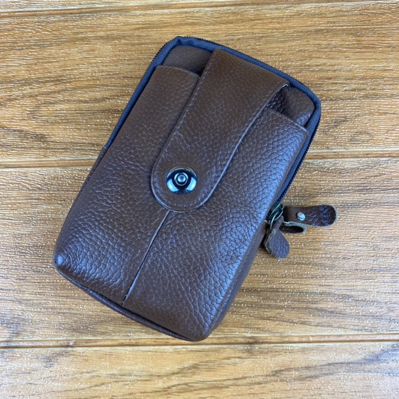 SARUNG HP PINGGANG KULIT ASLI DOUBEL 5.5-6.4 INCH MURAH TEMPAT HP KULIT ASLI DOMPET HP KULIT