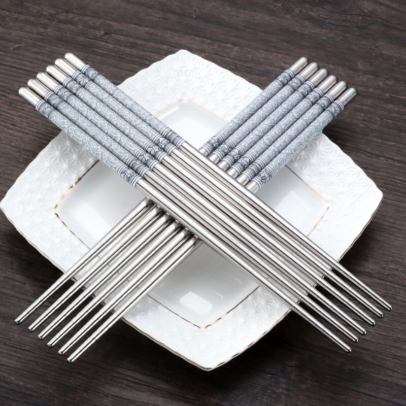 Sumpit Makan Motif Stainless Korea Bulat Ukuran 22 Mallshop