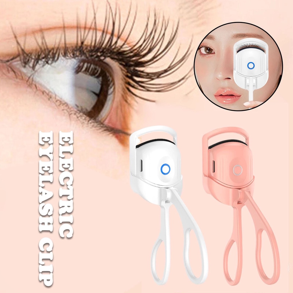 Usb Rechargeable Electric Eyelash Curlers Dengan 2tingkat Temp Portable Heated Eyelashes Curler Electric Heated Eyelash Curler Comb Thermal Penjepit Bulu Mata Alat Makeup