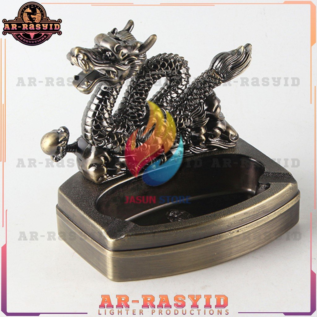 BISA COD! Asbak Korek Api Gas Naga Dragon Dinghao DH-8878