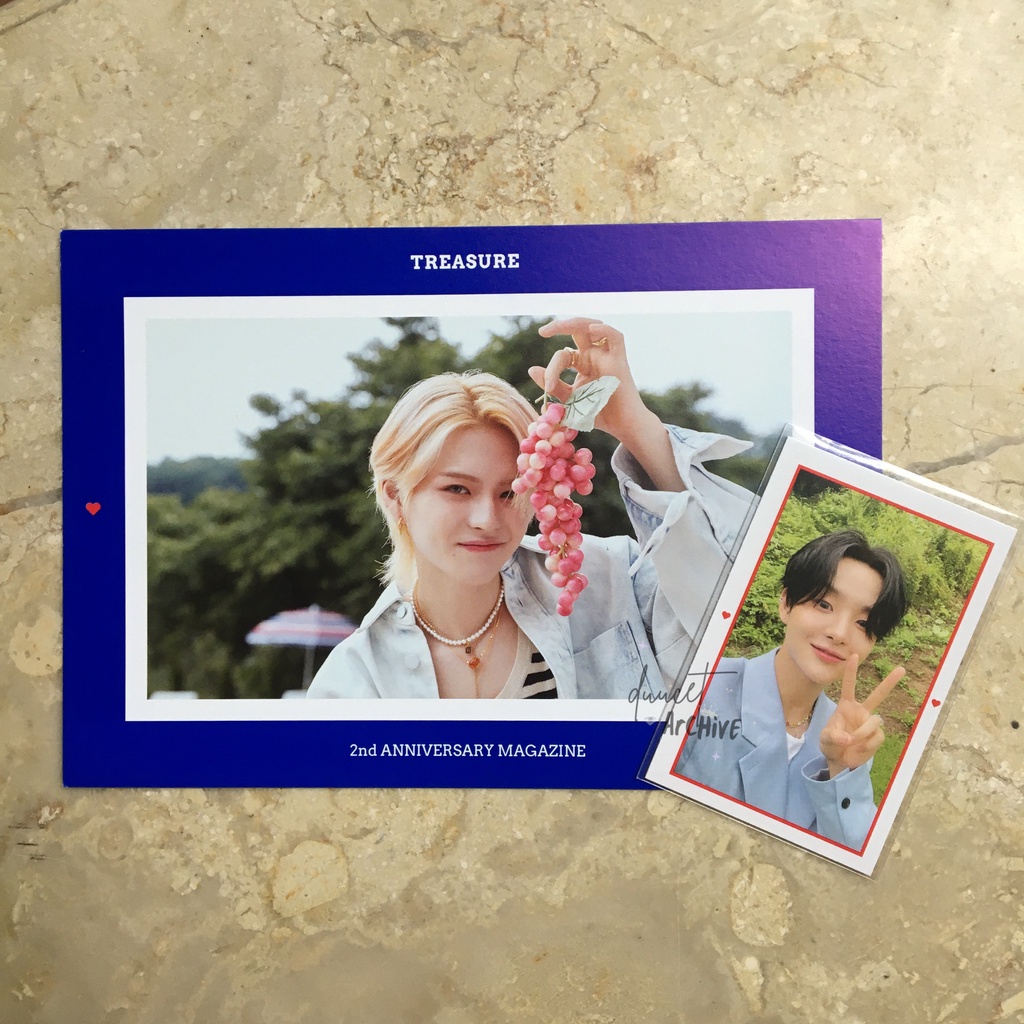 [Ready] TREASURE 2ND ANNIVERSARY MAGAZINE RPC JIHOON AND POSTCARD YOSHI