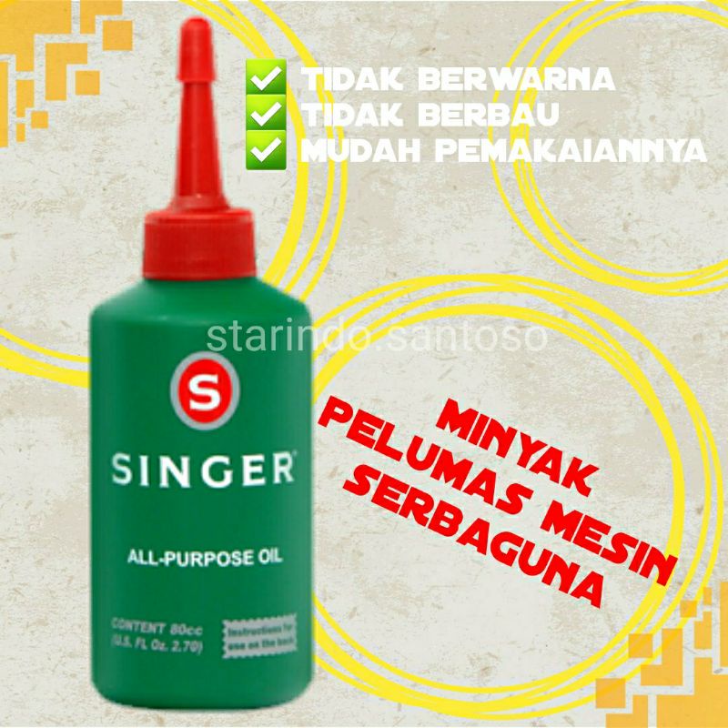 MINYAK SINGER 80ml pelumas serbaguna oli mesin jahit gembok engsel rantai clipper alat cukur