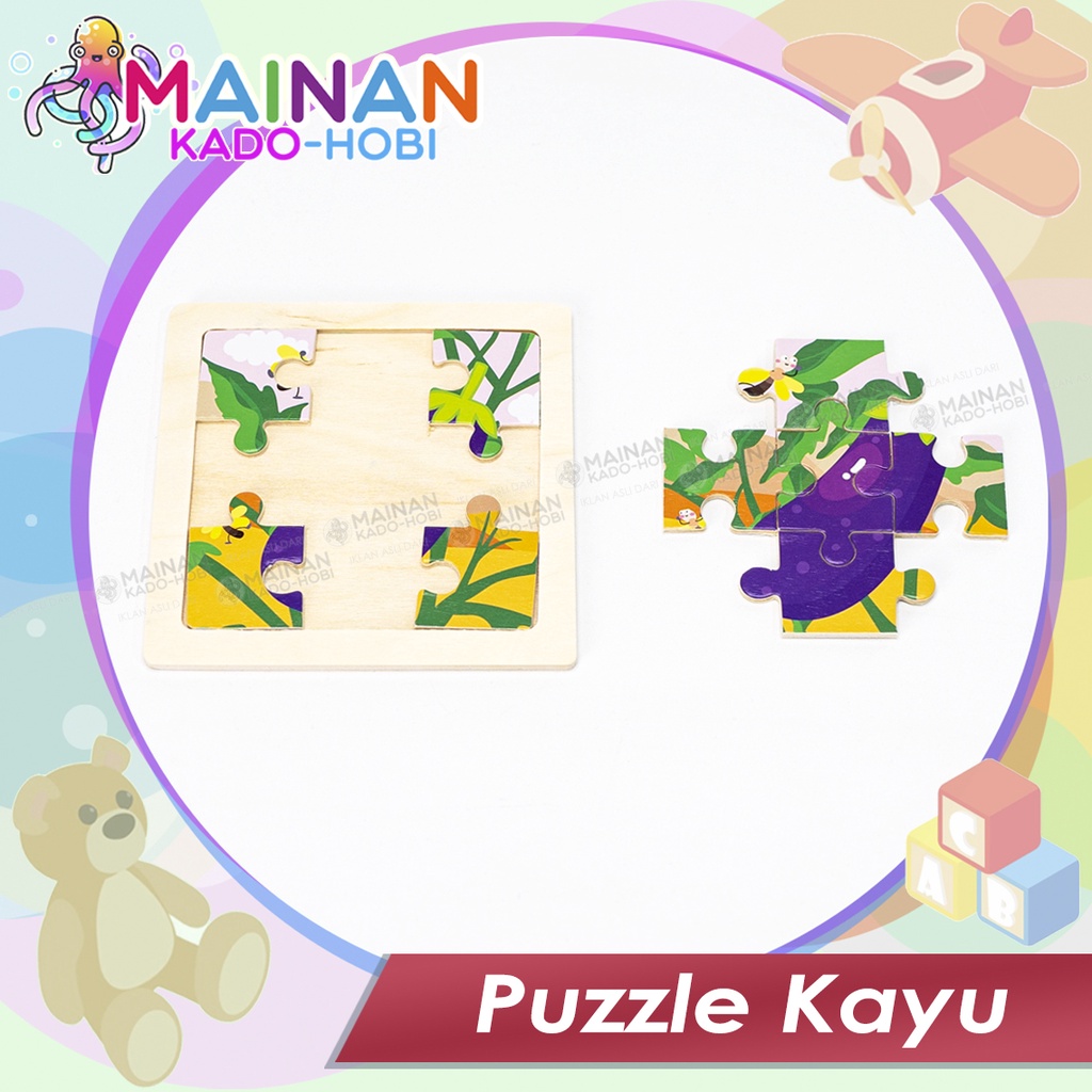 MAINAN MONTESSORI ANAK PUZZLE KAYU WOODEN BLOCK