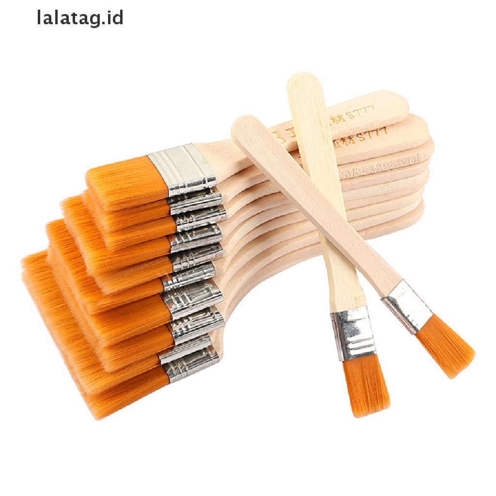 [lalatag] 12pcs/set Kuas Cat Nilon Set Gambar Minyak Cat Air Paing Brush [ID]