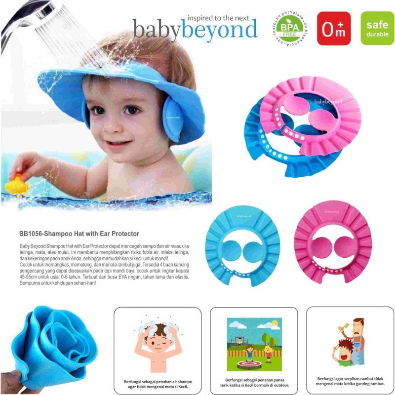 Baby Beyond - BB 1056 - Shampoo Hat with Ear Protector / Penutup Kepala Anak Bayi Keramas