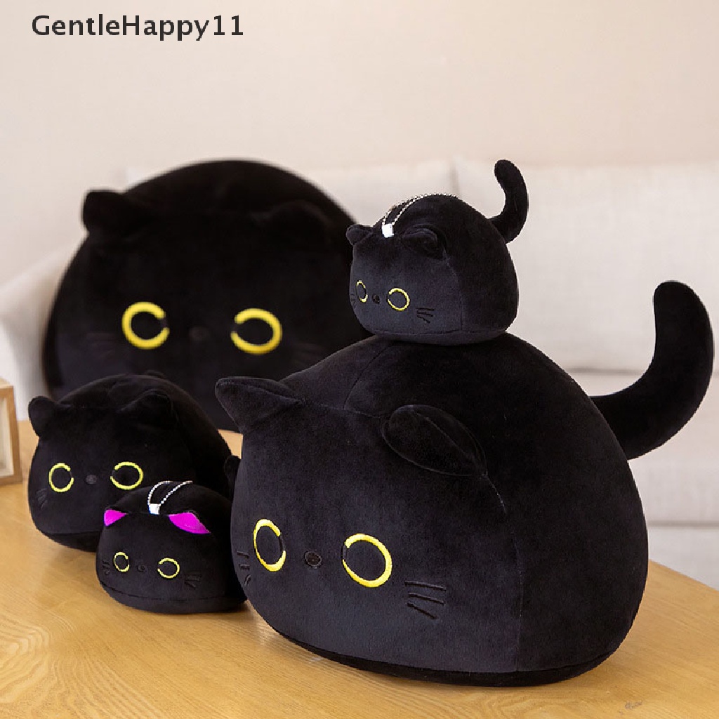 Gentlehappy 10/25CM Hitam Kucing Bantal Lucu Boneka Mewah Liontin Gantungan Kunci Dekorasi id