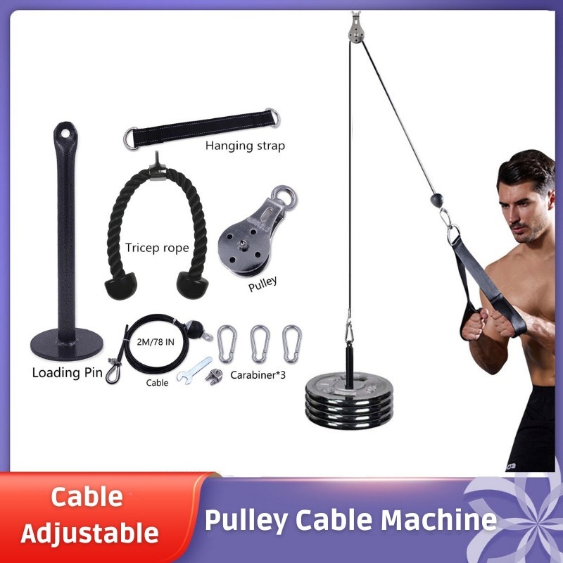Set Tali Catrol Alat Katrol Fitness Gym di Rumah untuk Pemula Aman