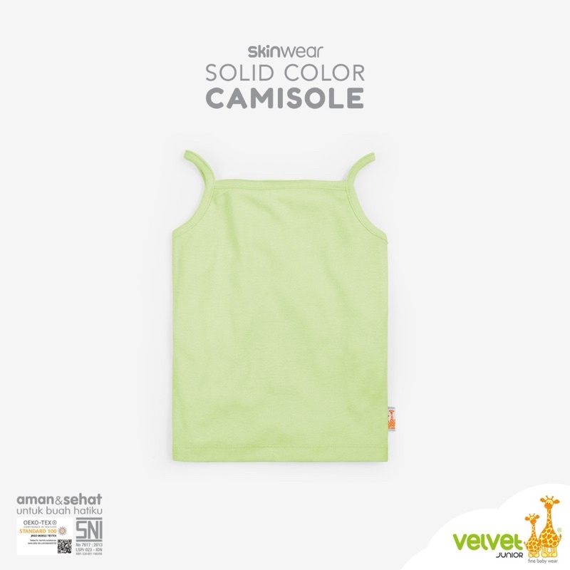 VELVET JUNIOR SOLID COLOR CAMISOLE - SINGLET TANKTOP ANAK PEREMPUAN