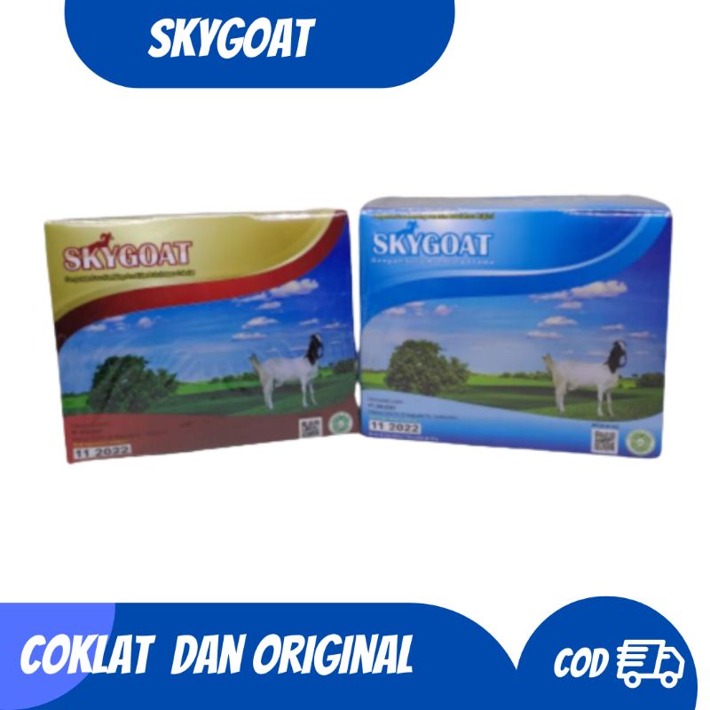 

Skygoat Susu Kambing Etawa Rasa Coklat Dan Original 1 Box isi 10 Saset
