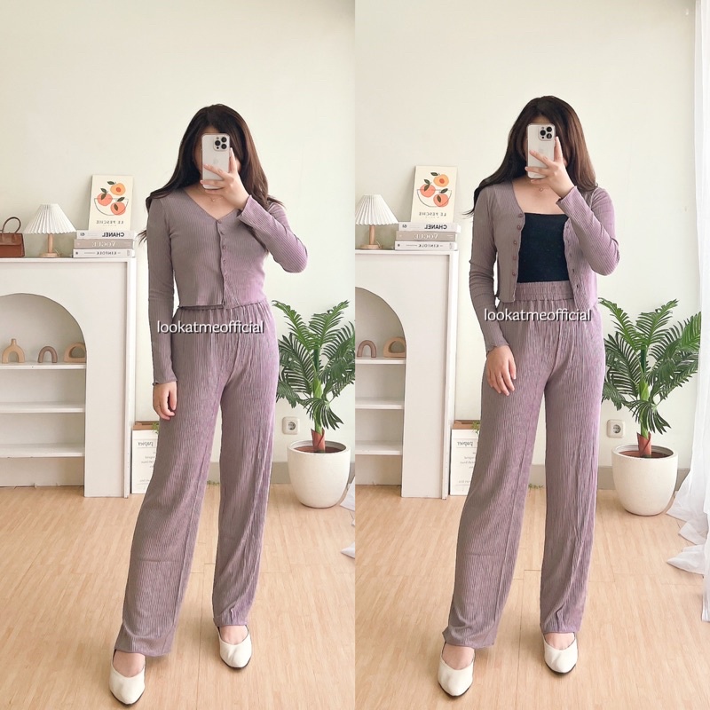 lookatmeofficial • Anya setelan Wanita Cardi+Pants 6595