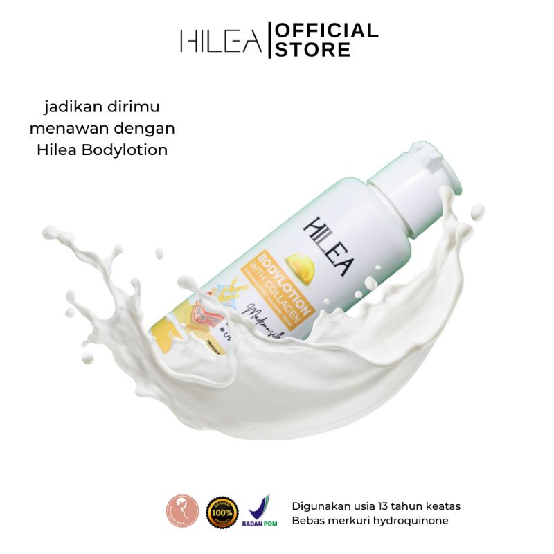 Hilea Body Lotion With Collagen 100ml Hilea Pemutih Badan Original