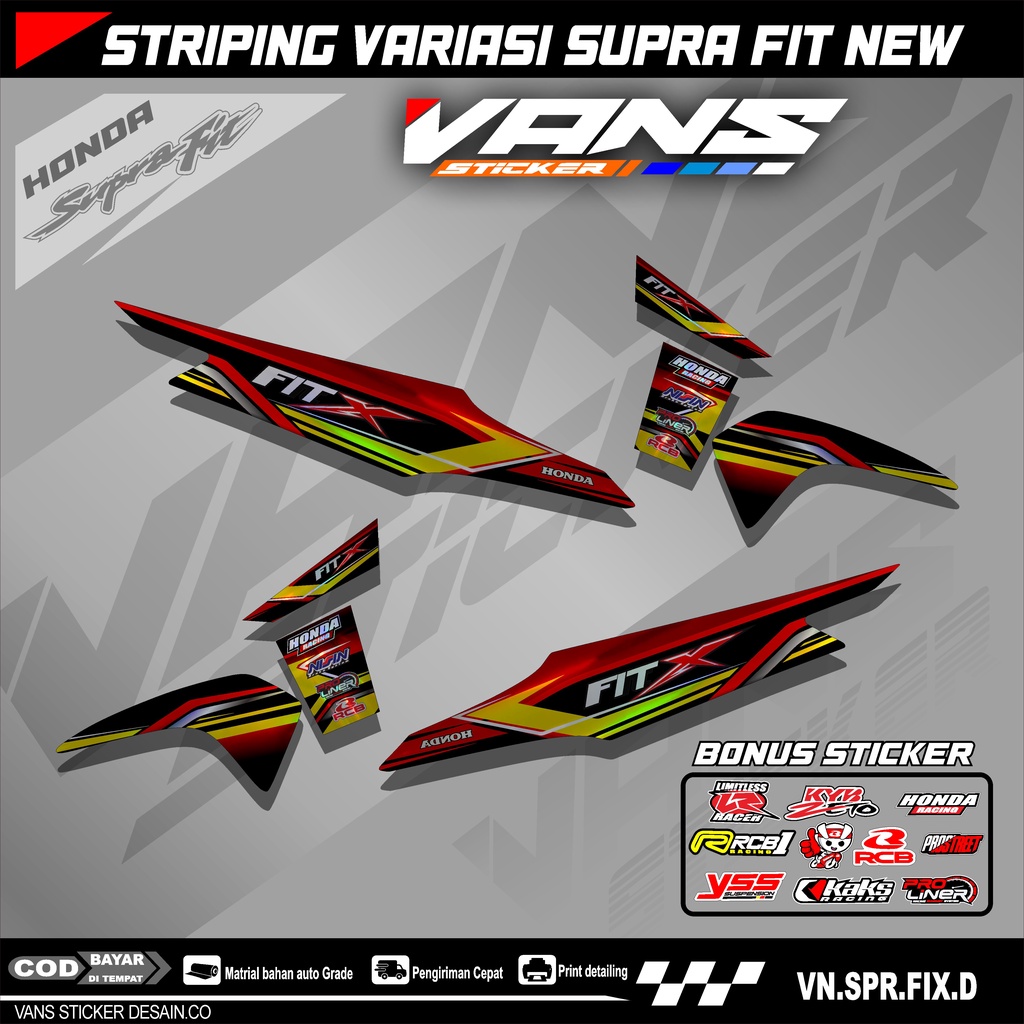 Striping Supra Fit New 2006,Fit X,Fit S-Sitiker HONDA SUPRA FIT NEW 2006, SUPRA LAMA