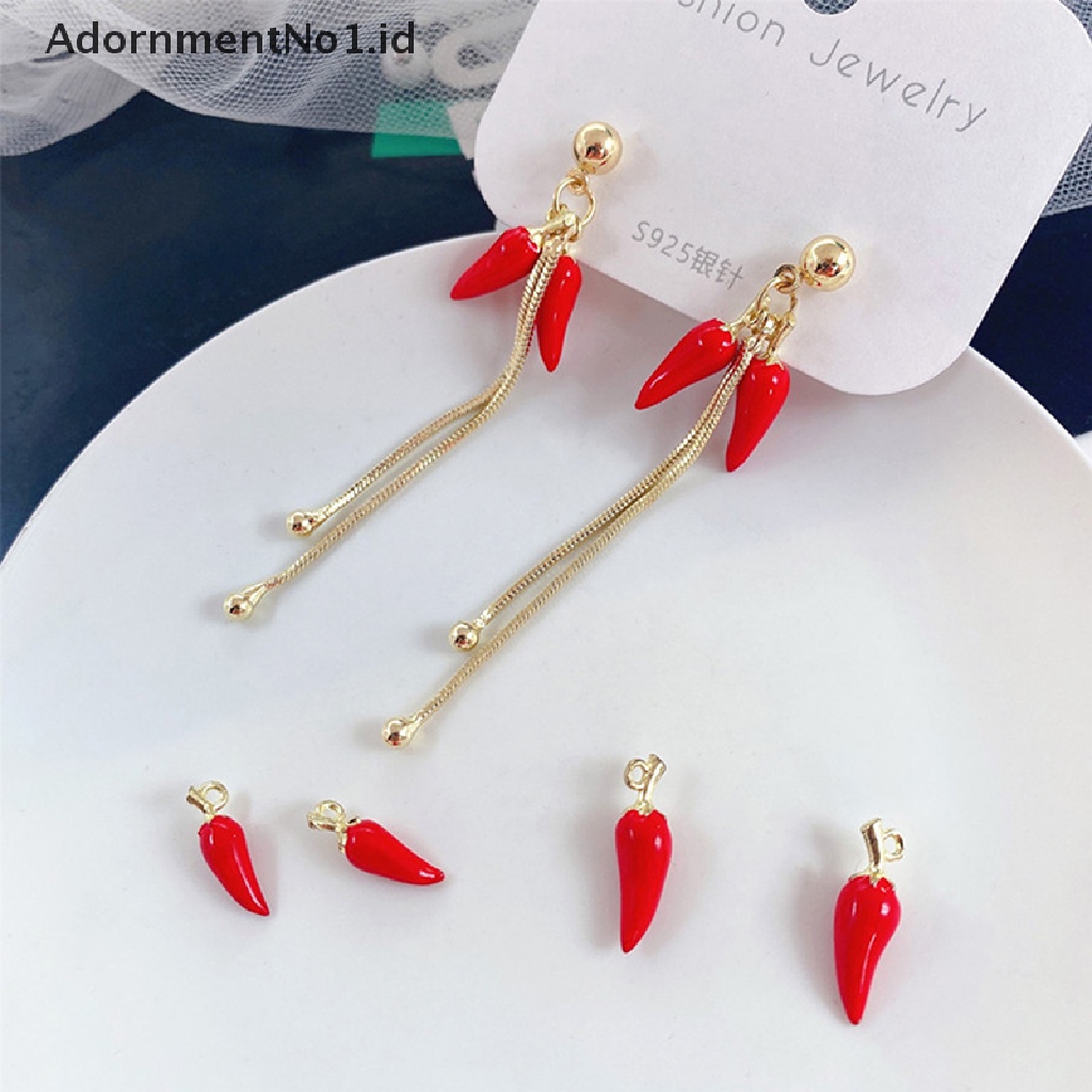 [AdornmentNo1] Alloy Enamel Tetes Minyak Paprika Liontin Emas Temukan Aksesoris Kalung DIY [ID]