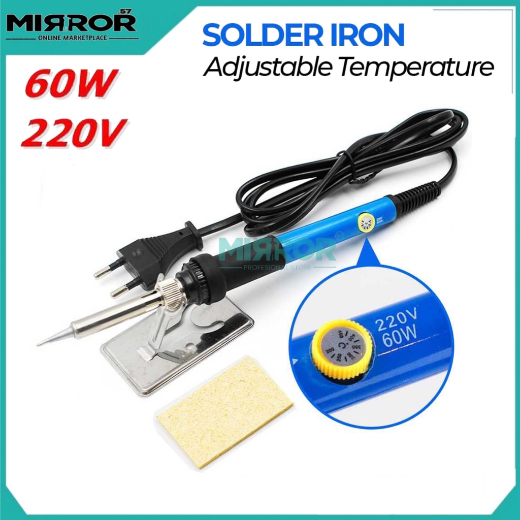 Solder Listrik Iron 60W Suhu Temperature Dapat Disesuaikan