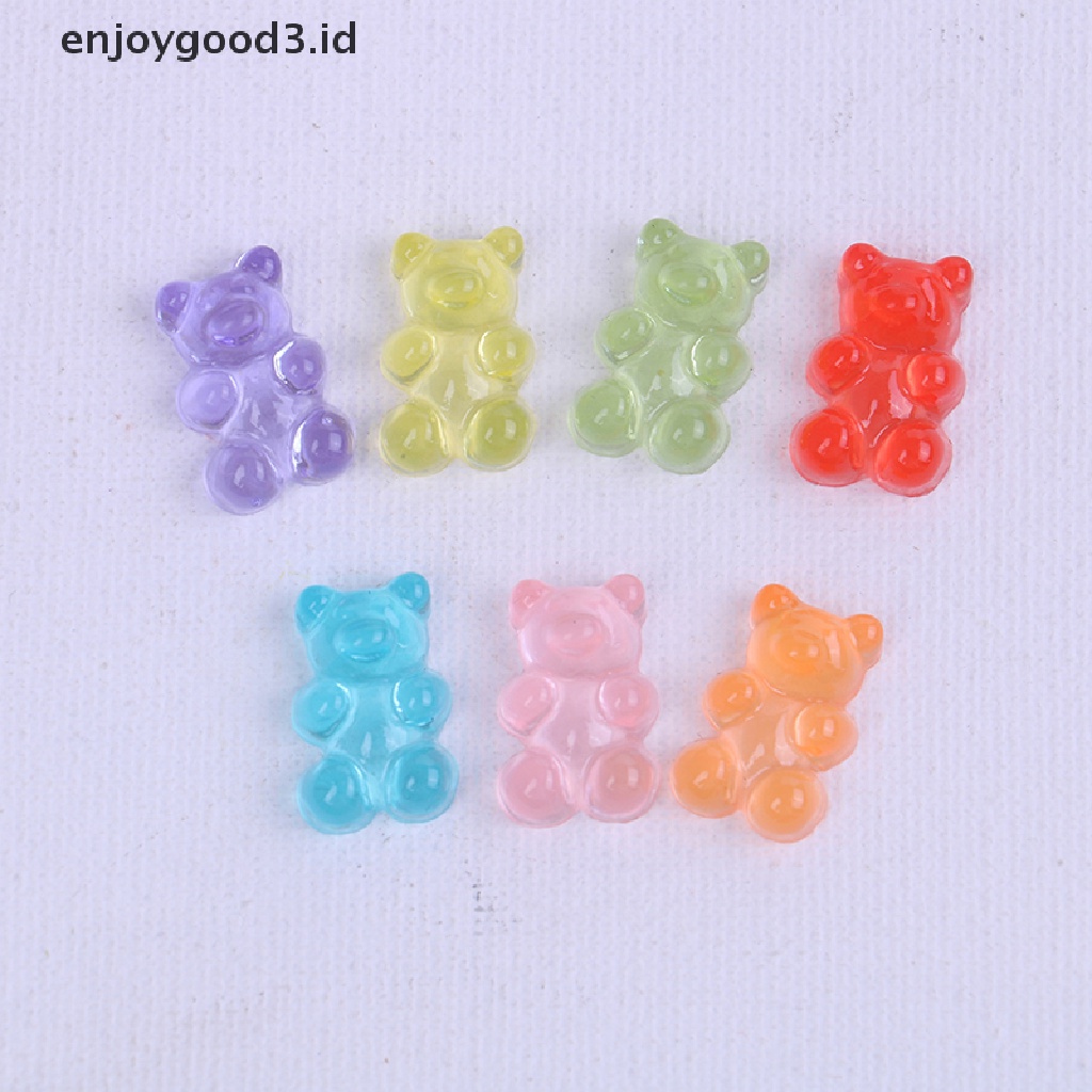 [Rready Stock] 10Pcs Mainan Kotak Polimer Permen Beruang Simulasi Untuk Anak modeling clay DIY kit (ID)