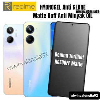 Hydrogel Jelly CUSTOM REALME 10 10Pro 10 Pro+ 11 Pro+ Hidrogel TPU Clear-Bening/Glossy/Bluelight Glosy/Blue Light Matte/Glare-A-Minyak-OIL Mate Doff/Anti SPY Privacy-Tidak Bisa lihat Dari samping-Black-Hitam-Gelap/kaca Full Cover Coveragel- NFC 5G Plus 4G