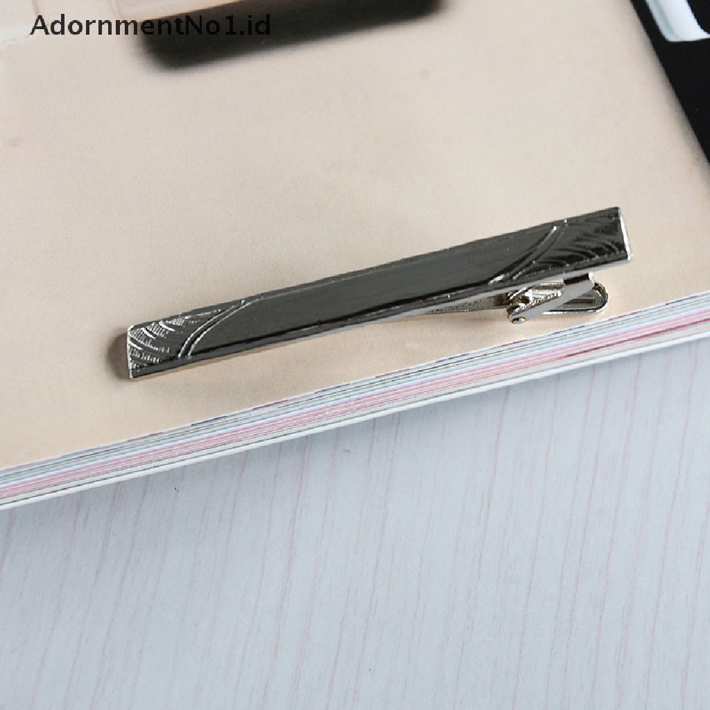 [AdornmentNo1] Man Silver Metal Daster Clasp Clamp Dekorasi Praktis Alloy Tie Clip [ID]