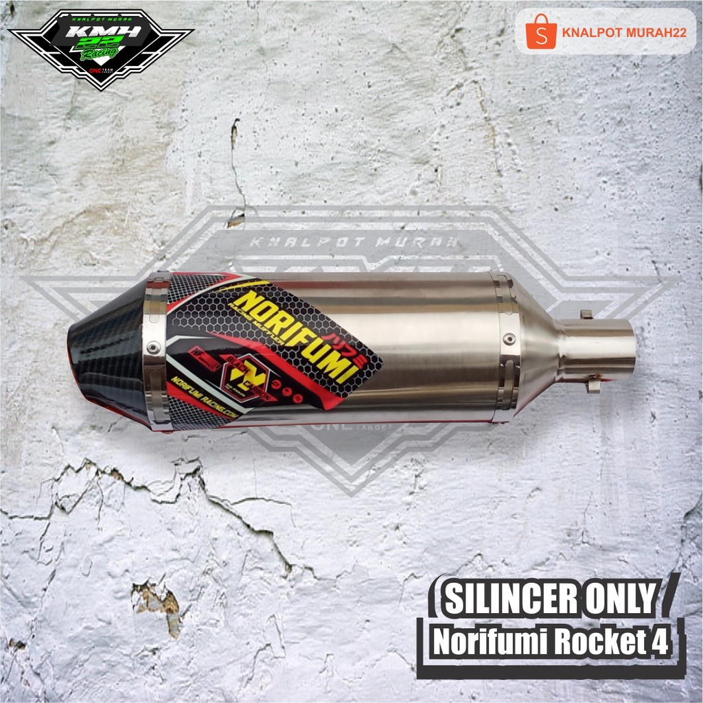 Silincer Only Knalpot Norifumi Rocket 4 carbon  berkualitas