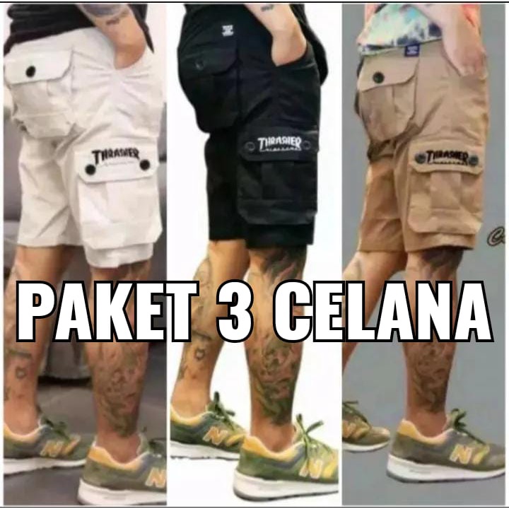 Cargo Laki laki Pinggang RIB / Celana Pendek Cargo Pria / Celana Pendek Pria dewasa / Celana Chinos Pendek Terbaik