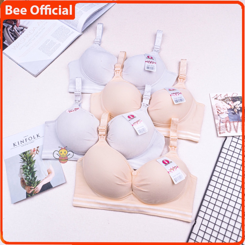 BEE - Bra Menyusui Toyazi / Bh Busui Kancing Depan Maternity Bra Tanpa Kawat 1801