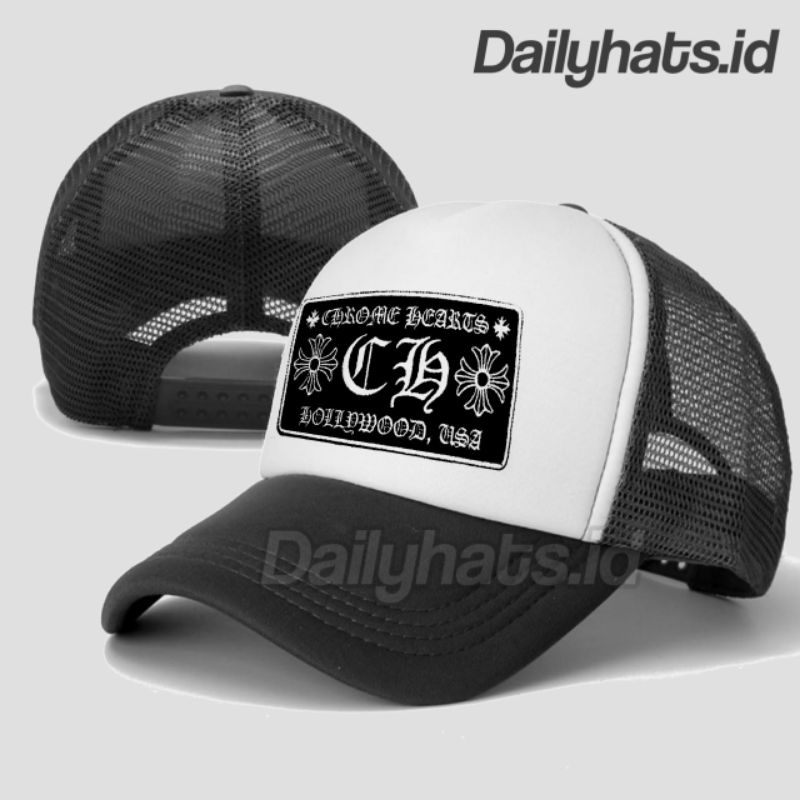 TOPI JARING TRUCKER CHROME HEARTS / TOPI PRIA WANITA DEWASA / TOPI DISTRO / DAILYHATS.ID
