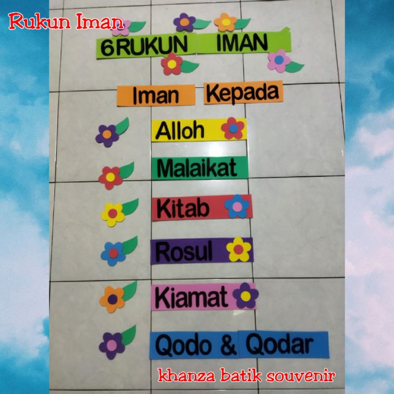 HIASAN KELAS/HIASAN DINDING KELAS RUKUN IMAN