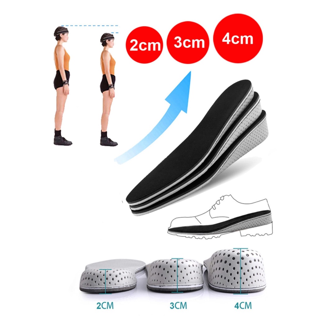 ALAS PENINGGI BADAN SOL DALAM SEPATU PRIA DAN WANITA INSOLE EMPUK