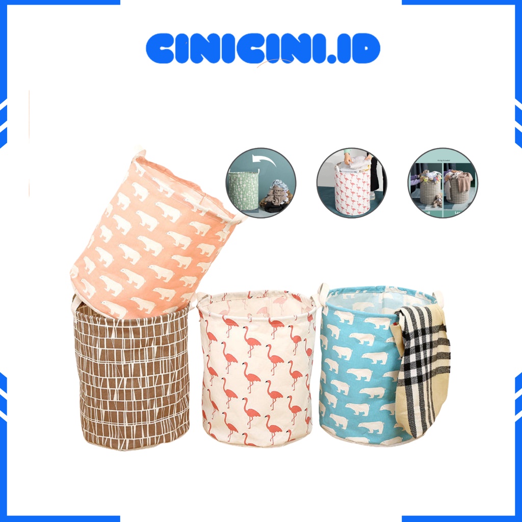 [ Cinicini ] Keranjang Baju Laundry Bag Motif Karakter