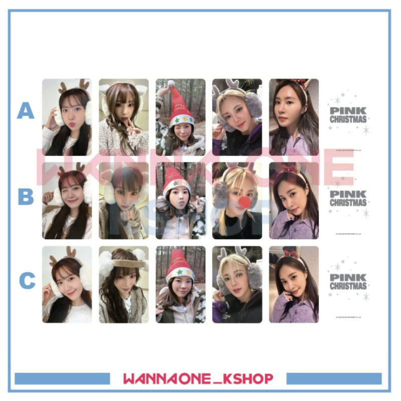 photocard pink christmas snsd oh gg girls generation