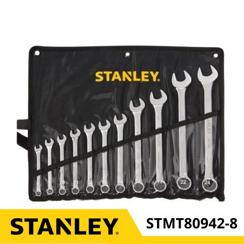 ------] STANLEY 11 Pcs Kunci Ring Pas Set 11 Pcs 8 - 24 mm