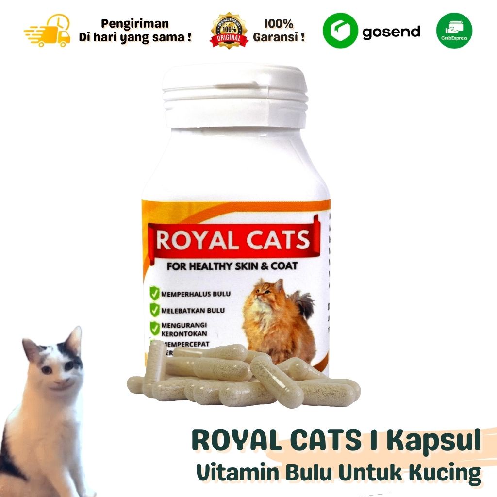 VITAMIN BULU KUCING ECERAN ROYAL CATS 1 KAPSUL