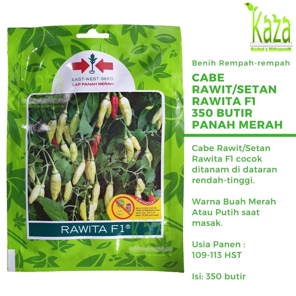 Benih Cabe Rawit Rawita F1 Cap Panah Merah Isi 350 butir - Cabe Setan