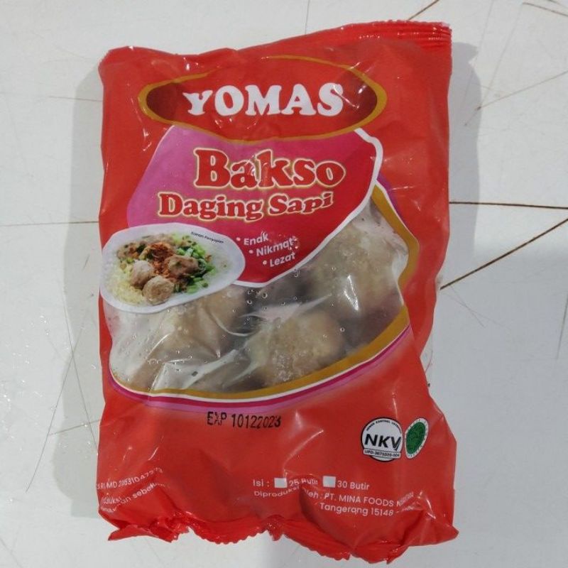 

YOMAS bakso sapi 300gr isi 25