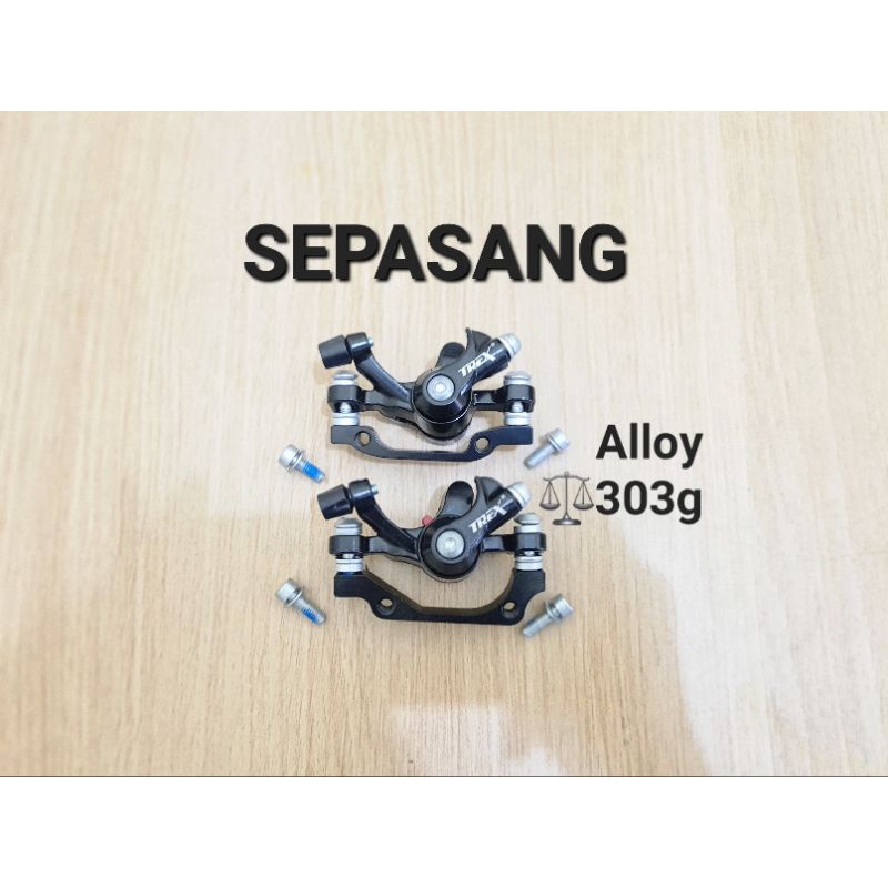 TREX CALIPER REM SEPEDA DISCBRAKE KALIPER DISCBRAKE PENJEPIT ROTOR DEPAN DAN BELAKANG