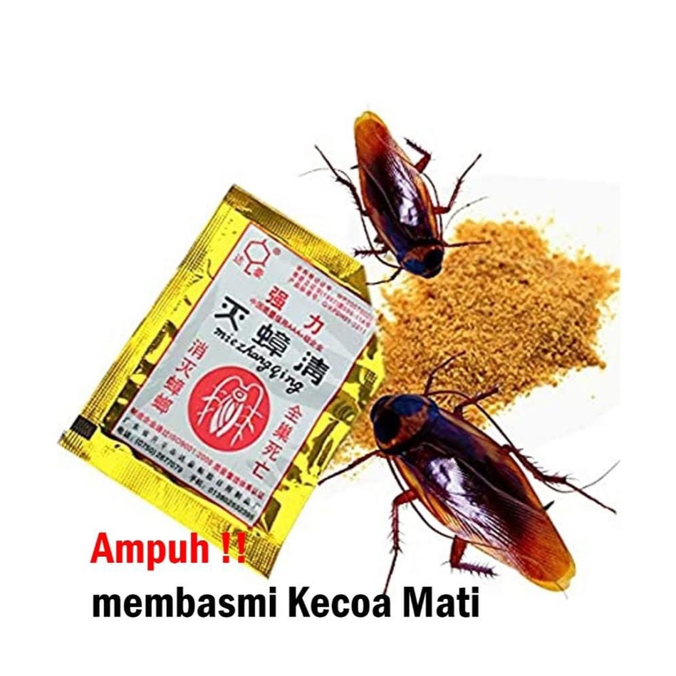 Racun Kecoa Super Ampuh / Bubuk Umpan Kecoa / Pembasmi Kecoa Mie Zhang Qing