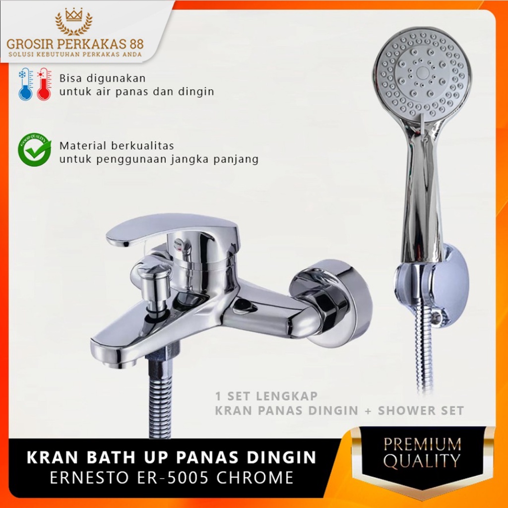 Kran Panas Dingin Shower Keran Bathub Water Heater Sower ER5005 Ernesto