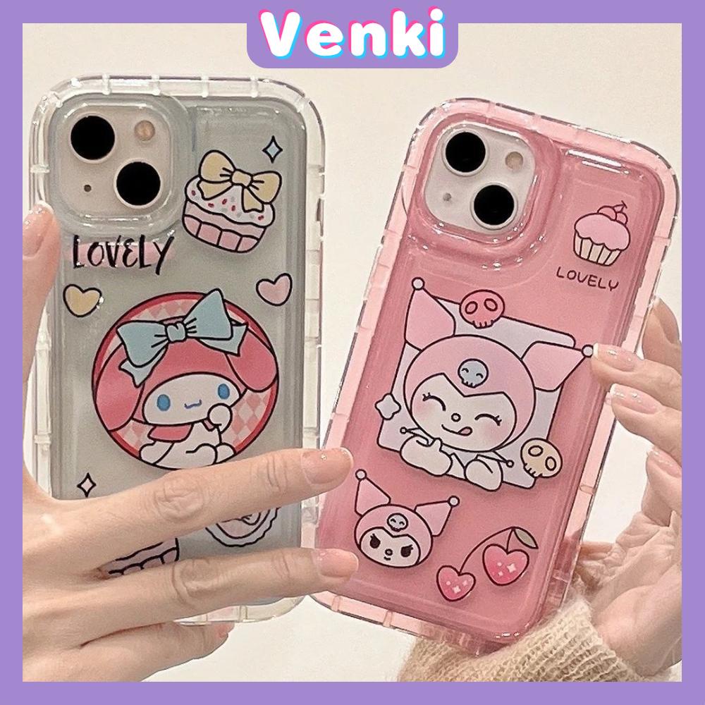 Case For iPhone 14 Pro Max TPU Soft Jelly Airbag Case Cute Cartoon Clear Pink Blue Back Cover Camera Protection Shockproof For iPhone 14 13 12 11 Plus Pro Max 7 Plus X XR