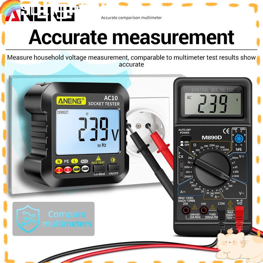 Solighter Digital Smart Socket Tester Multifungsi Arde Zero Line Polarity Phase Cek Tes Tegangan Steker As/UK/EU