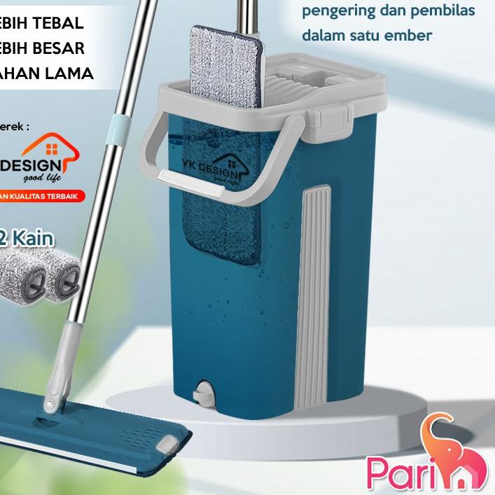 Depan PARIM ALAT PEL PRAKTIS PEL LANTAI LEBIH BESAR LEBIH TEBAL Gratis 2 KAIN BERMEREK YK DESIGN YK-