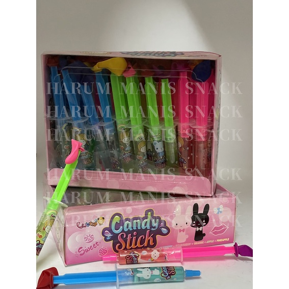 

Permen Lunak Candy Stick Aneka Rasa Jelly Bening Suntik Balon Candy Stik isi 30 pcs x 8 gr