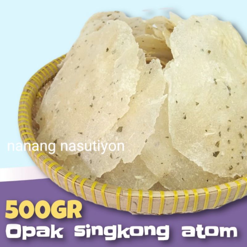 

Kerupuk opak singkong atom samier besar mentah enak renyah siap goreng 500gram