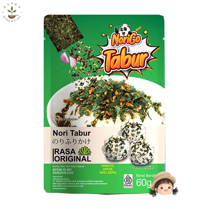 Nori Tabur Rumput Laut Panggang Original 60gr - Java Norigo Nori Tabur