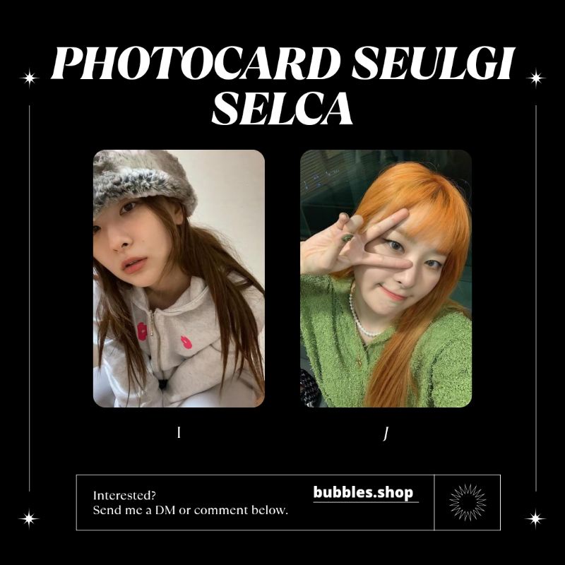 PHOTOCARD UNOFFICIAL SEULGI RED VELVET SELCA